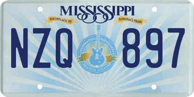 MS license plate NZQ897