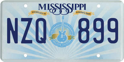 MS license plate NZQ899