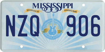 MS license plate NZQ906