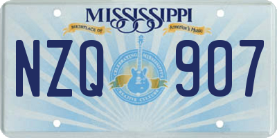 MS license plate NZQ907