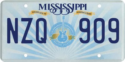 MS license plate NZQ909