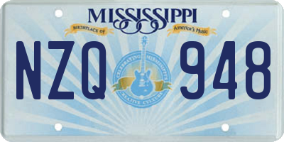 MS license plate NZQ948