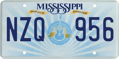 MS license plate NZQ956