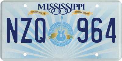 MS license plate NZQ964