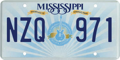 MS license plate NZQ971