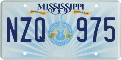 MS license plate NZQ975