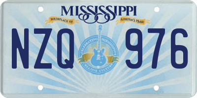 MS license plate NZQ976