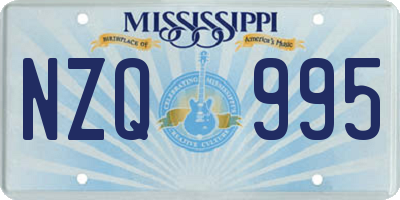 MS license plate NZQ995