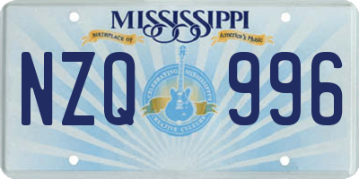 MS license plate NZQ996