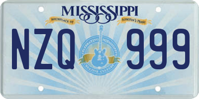 MS license plate NZQ999