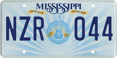 MS license plate NZR044