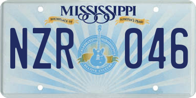 MS license plate NZR046