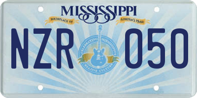MS license plate NZR050