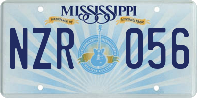 MS license plate NZR056
