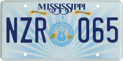 MS license plate NZR065