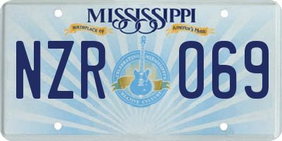 MS license plate NZR069