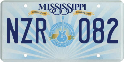 MS license plate NZR082