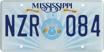 MS license plate NZR084