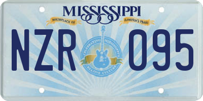 MS license plate NZR095