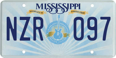MS license plate NZR097