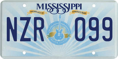 MS license plate NZR099