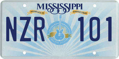 MS license plate NZR101
