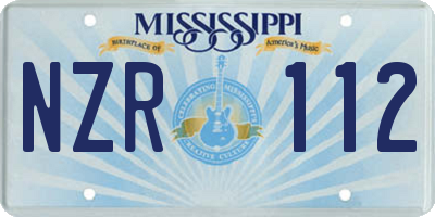 MS license plate NZR112