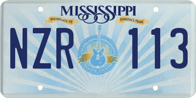 MS license plate NZR113