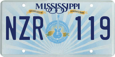 MS license plate NZR119