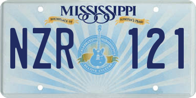 MS license plate NZR121