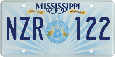 MS license plate NZR122