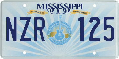 MS license plate NZR125