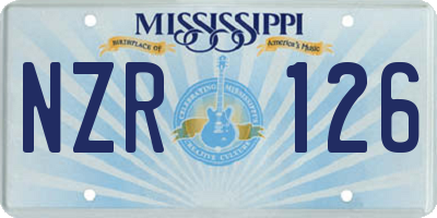 MS license plate NZR126