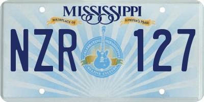MS license plate NZR127