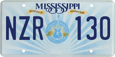 MS license plate NZR130