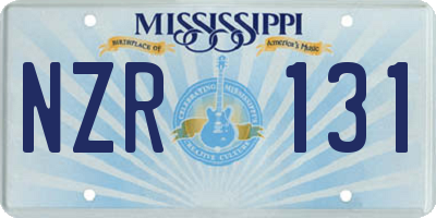 MS license plate NZR131