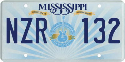 MS license plate NZR132