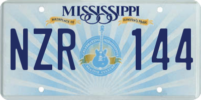 MS license plate NZR144