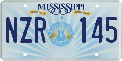 MS license plate NZR145