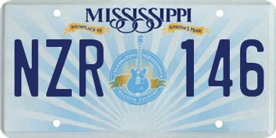 MS license plate NZR146