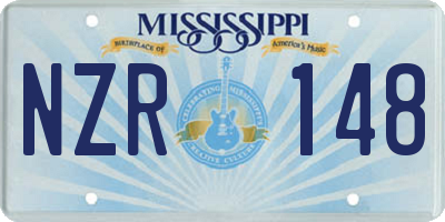 MS license plate NZR148