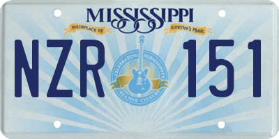 MS license plate NZR151