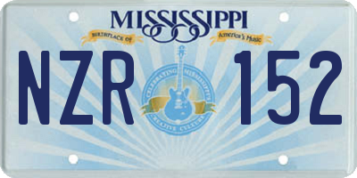 MS license plate NZR152
