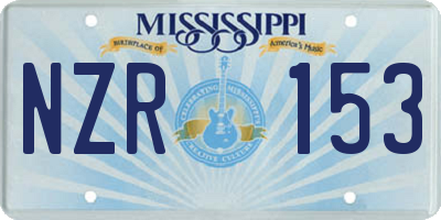 MS license plate NZR153
