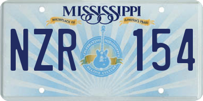 MS license plate NZR154