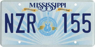 MS license plate NZR155