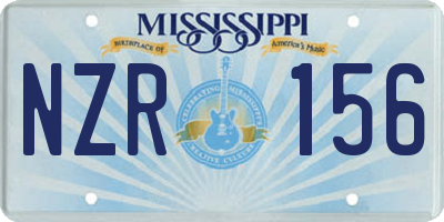 MS license plate NZR156