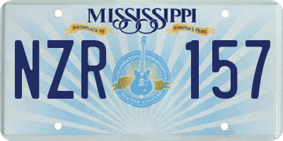 MS license plate NZR157