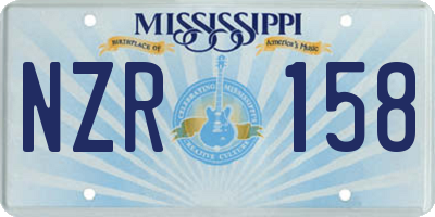 MS license plate NZR158
