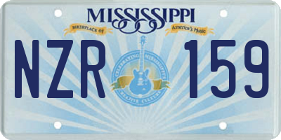 MS license plate NZR159